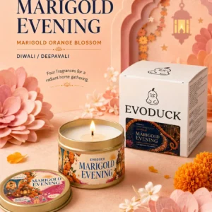 Bougie parfumée Diwali fleurs d’oranger et souci 3 oz