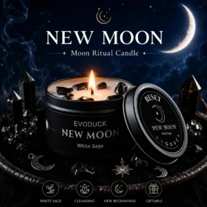Bougie parfumée Nouvelle Lune en cire de soja, 3 oz