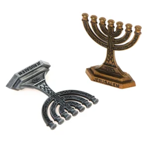 Bougeoir style menorah à 7 branches pour décoration religieuse