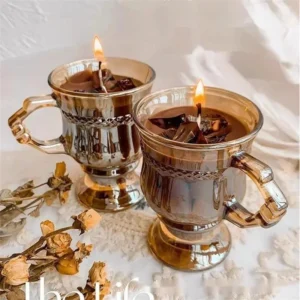 Bougie parfumée café Americano glacé en tasse en verre