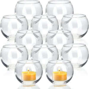 Bougeoirs photophores en verre pour bougies chauffe-plat