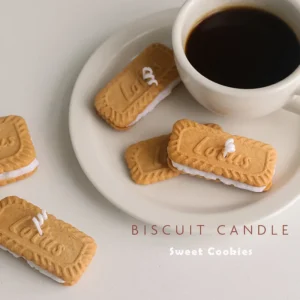 Bougie parfumée biscuit faite à la main en cire de soja