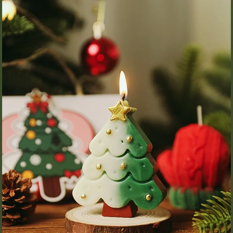 Bougie de Noël parfumée en cire de soja, décoration – Image 2