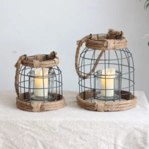 Bougeoir en fer fait main, style vintage classique