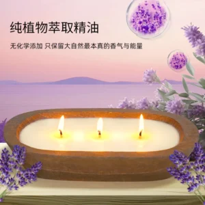 Bougie parfumée en cire de soja en forme de coupe