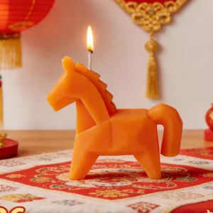 Bougie parfumée cheval en cire d’abeille