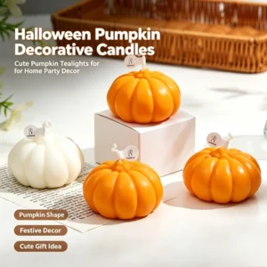 Bougie parfumée en cire de paraffine en forme de citrouille d’Halloween