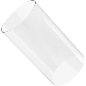 Bougeoir en verre borosilicate transparent à extrémité ouverte