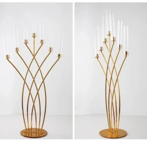 Lot de 2 candélabres à 7 bras en acrylique