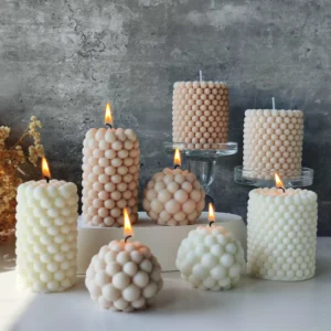 Bougie parfumée Nordic Bubble Cube en cire de soja