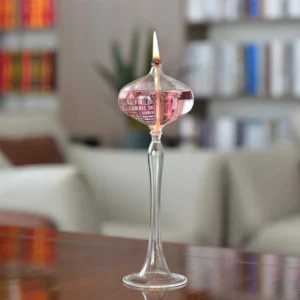 Ensemble de 3 bougeoirs en verre transparent