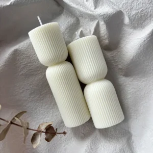Bougie parfumée en cire de soja côtelée