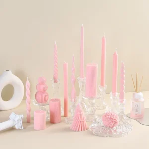 Bougie parfumée en cire de soja en forme de rose