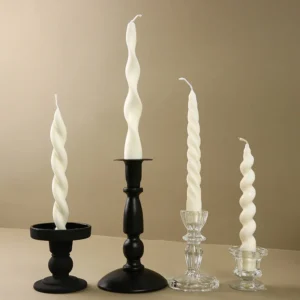 Bougie parfumée longue blanche en cire de soja