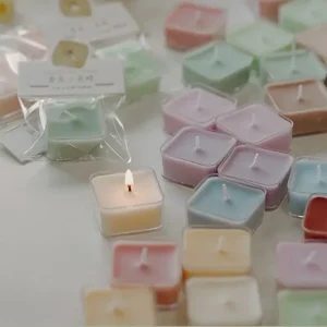 Bougie parfumée en cire de soja, forme irrégulière