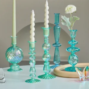 Floriddle – Bougeoirs coniques en verre pour décoration intérieure et mariage