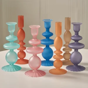 Bougeoir en verre pour décoration de table – 1 pièce