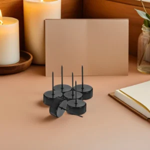 Lot de 20 supports métalliques à pointe pour bougies