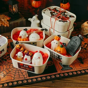Bougie parfumée d’Halloween en forme de citrouille