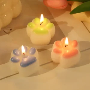 Bougie parfumée patte de chat en cire de soja