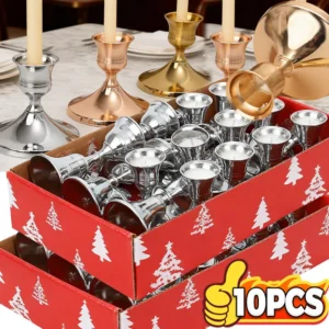 Bougeoirs coniques vintage en fer pour table