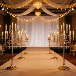 Lot de 4 chandeliers modernes à 13 bras avec pendentifs en cristal