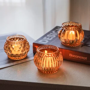 Bougeoirs en verre modernes pour décoration de la maison