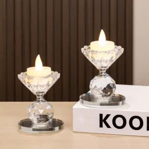 Bougeoirs en verre pour bougies chauffe-plat
