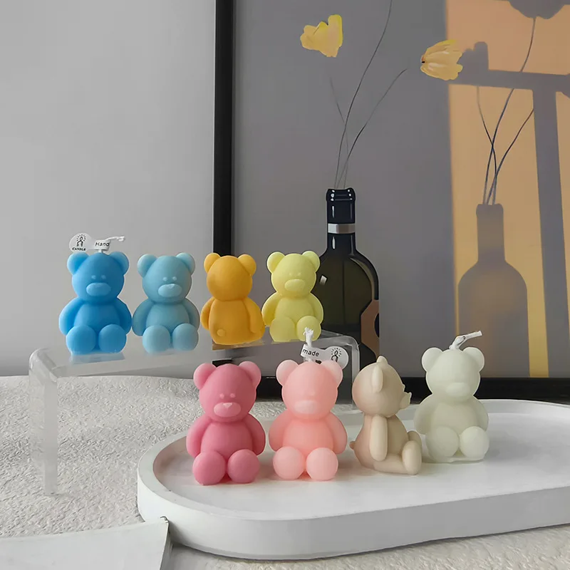 Bougie parfumée en cire de soja en forme d’ours – Image 2