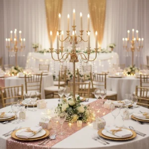 Lot de 4 chandeliers européens modernes à 13 têtes avec cristal