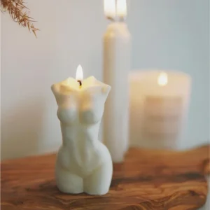 Bougie parfumée 3D en cire de soja, forme corps de femme enceinte