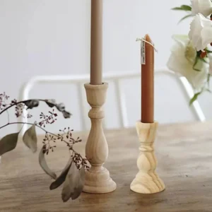 Chandeliers en bois non fini pour bougies cylindriques et coniques