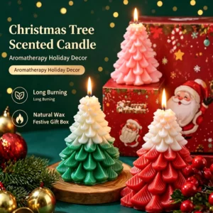 Bougie parfumée en forme de sapin de Noël