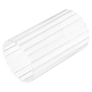 Bougeoir cylindrique en verre pour bougie conique