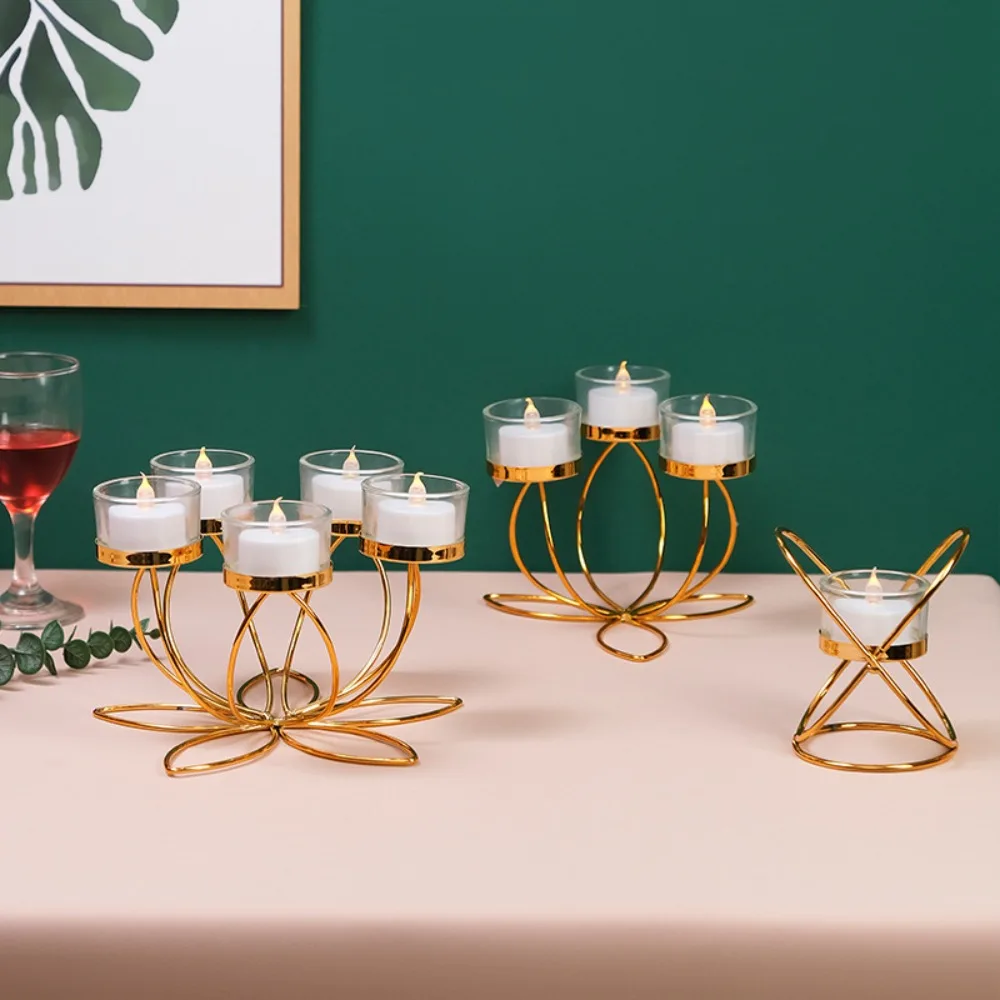 Bougeoir en métal pour décoration de table – Image 2